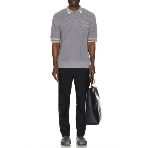 Marni Polo Neck Mercury Grey Knit Collar - Picture 4 of 5